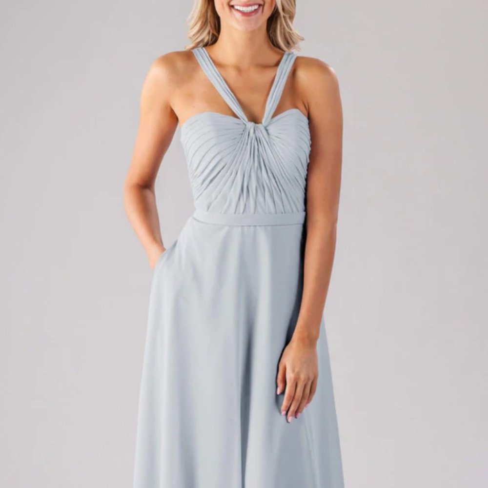 NWT Kennedy Blue Bridesmaid Maid of Honor Dress Fog Light Blue Sz 4